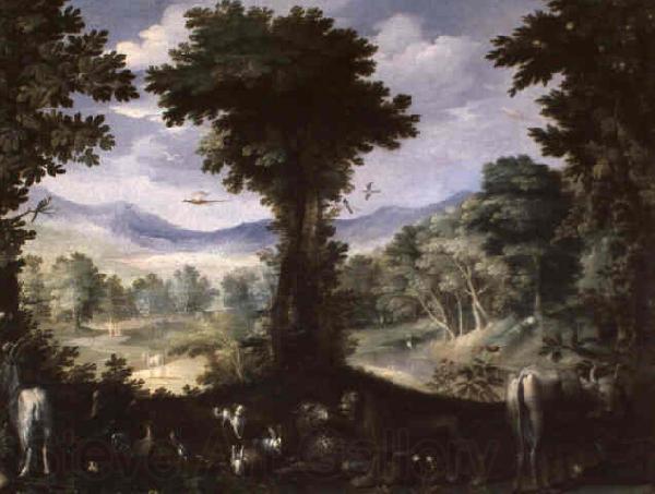PROCACCINI, Carlo Antonio Garden of Eden Norge oil painting art